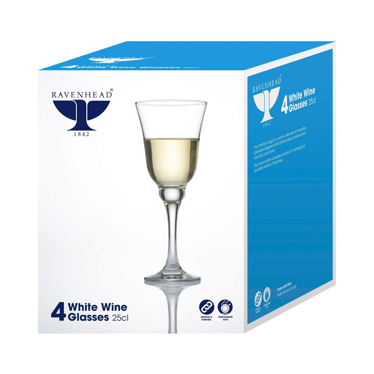 Ravenhead Avalon White Wine Glasses, 25cl, Set Of 4