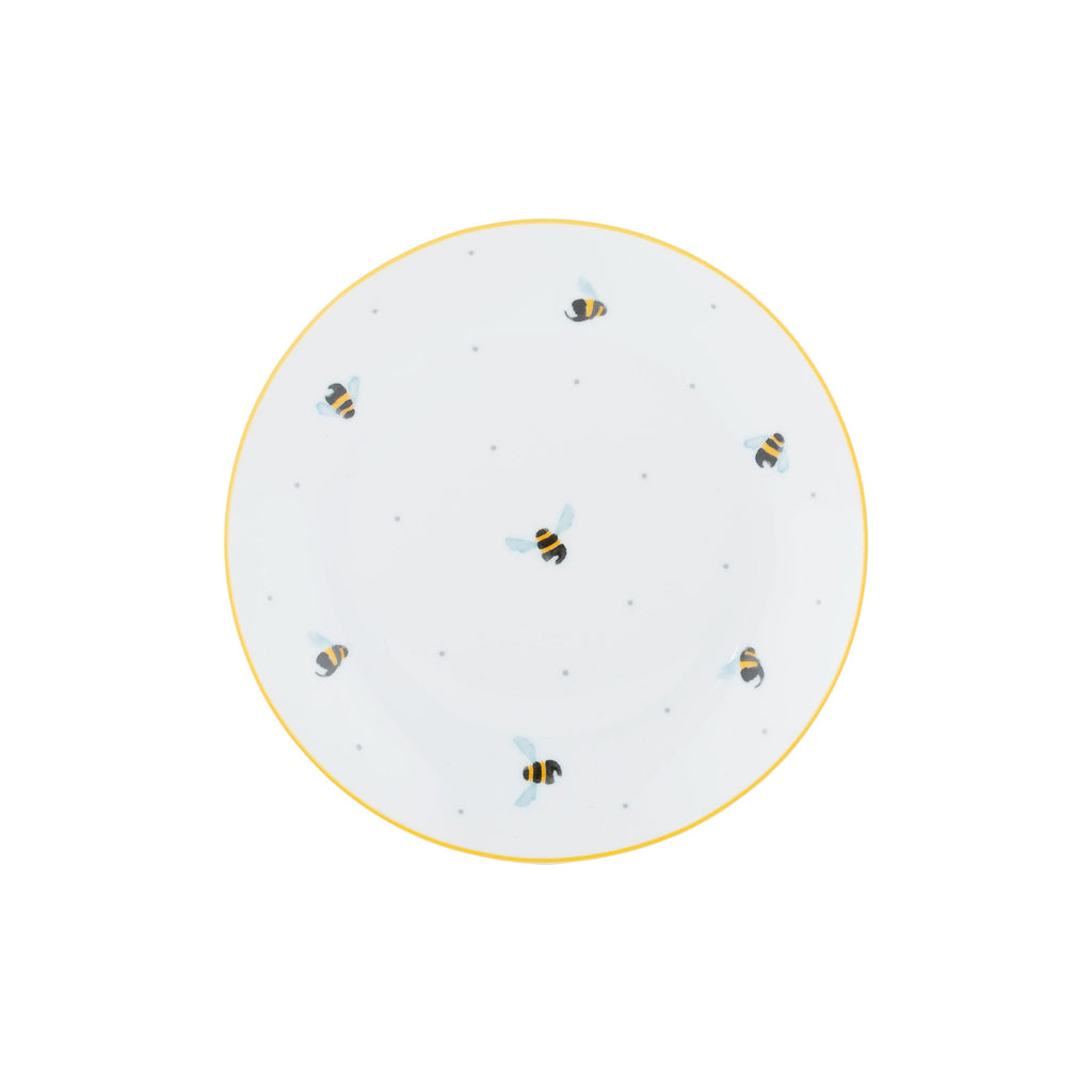 Image - Price & Kensington Sweet Bee Side Plate 20.5cm, White