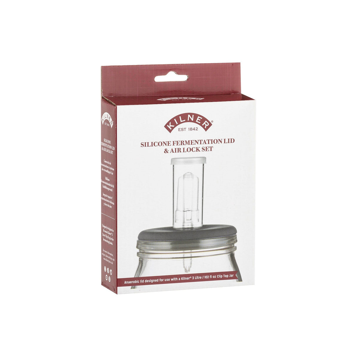 Image - Kilner Fermentation Lid With Air Lock, Grey