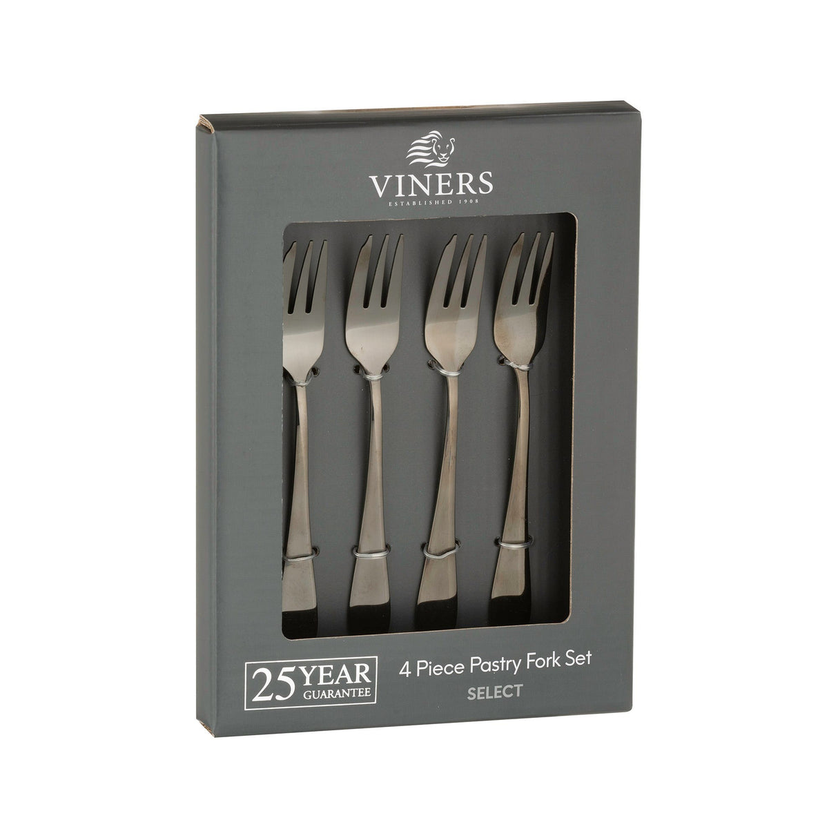 Image - Viners Select Grey 4pce Pastry Fork Set Giftbox