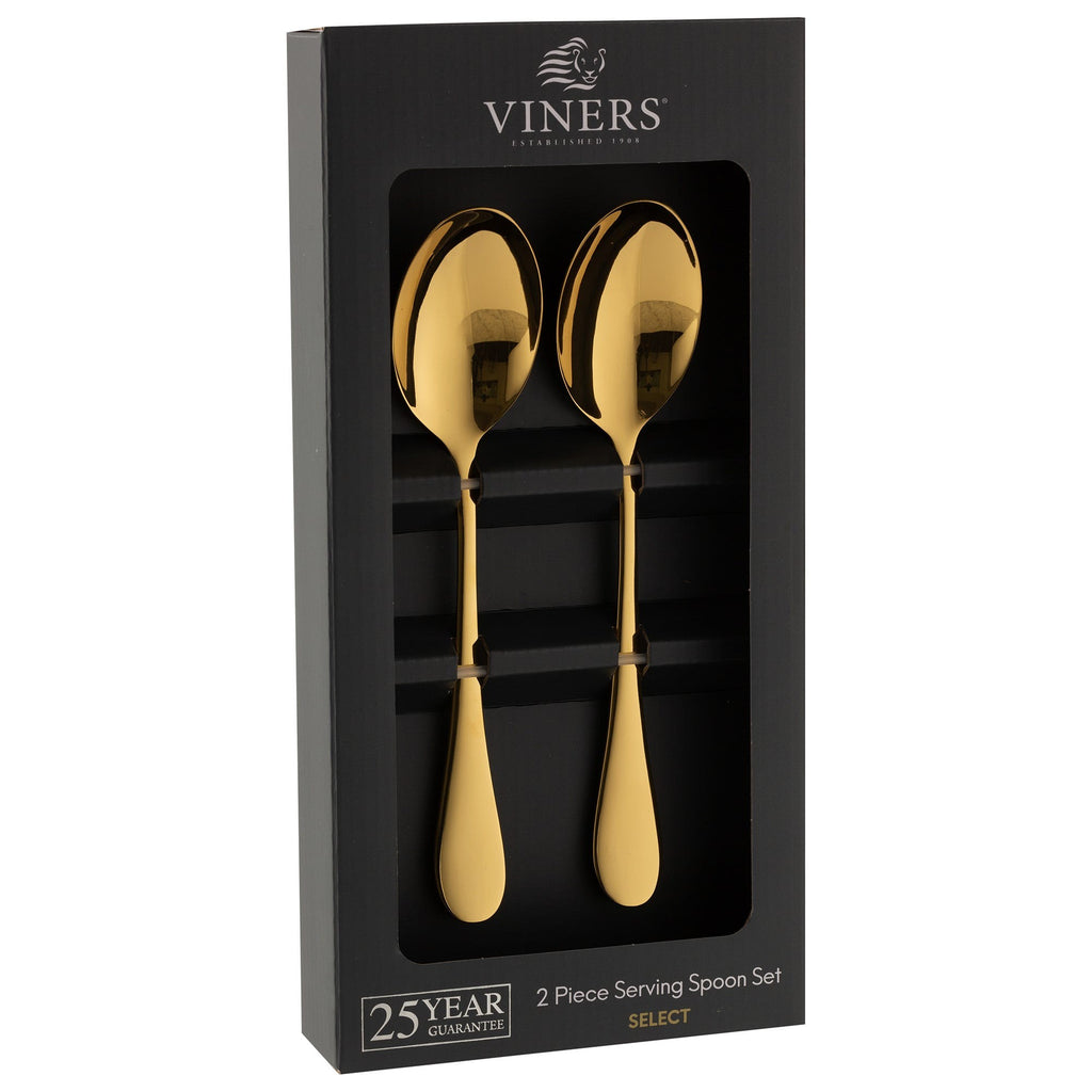 Image - Viners Select Gold 2 Piece Serving Spoons Giftbox