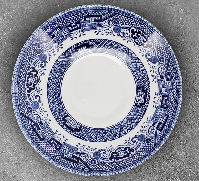Image - Churchill Blue Willow Tea Saucer