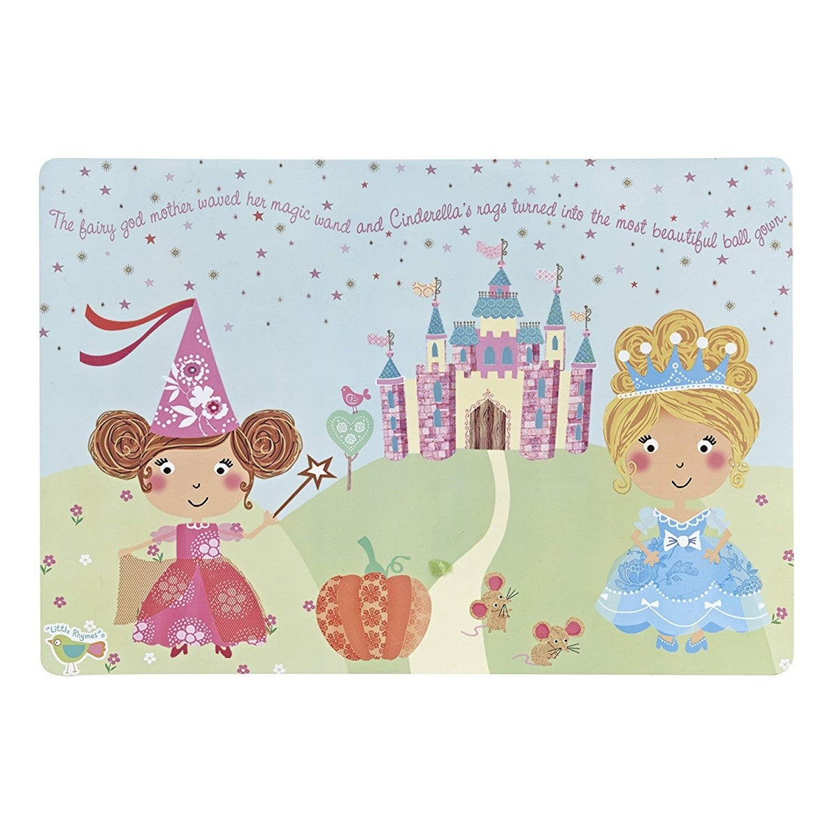 Image - Churchill Little Rhymes Cinderella Rectangular Placemat, 40cm x 27.5cm, Multi-Colour