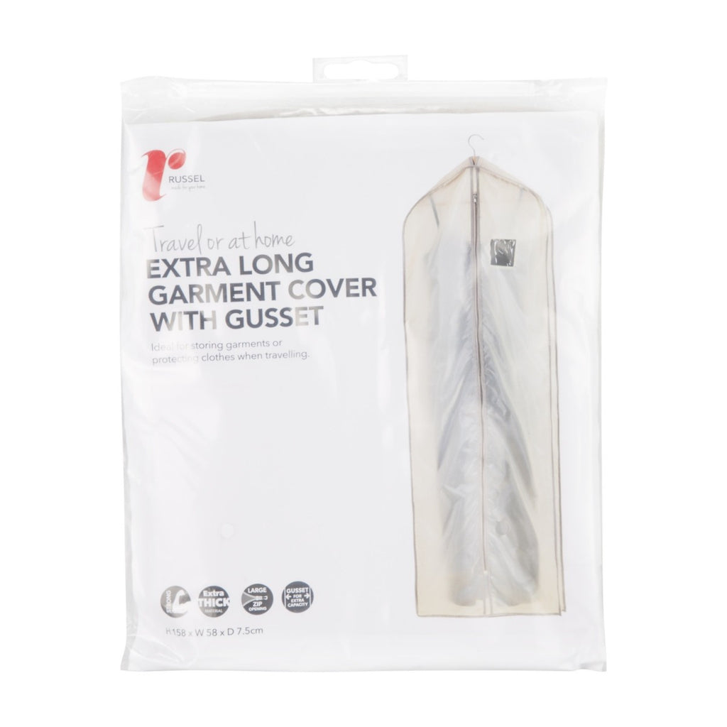 Image - Russel Extra Long Garment Cover with Gusset, 158 x 58cm