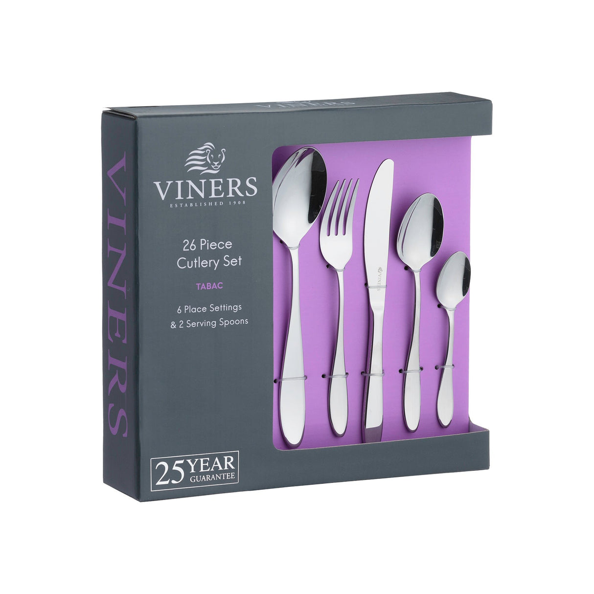 Image - Viners Tabac 18/0 Cutlery Set, 26pcs, Silver