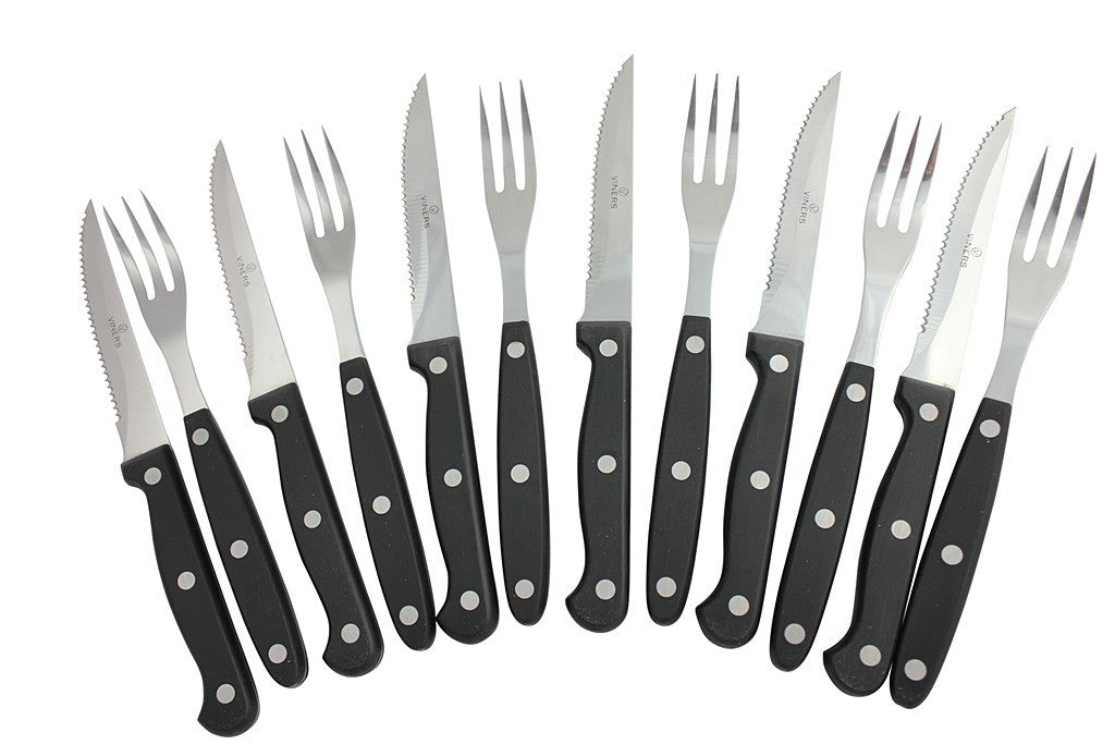 Image - Viners 12 Pce Steak Knife & Fork Set Giftbox