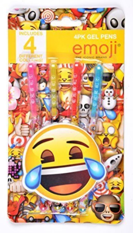 Image - Emoji Pack of 4 Gel Pens, Assorted