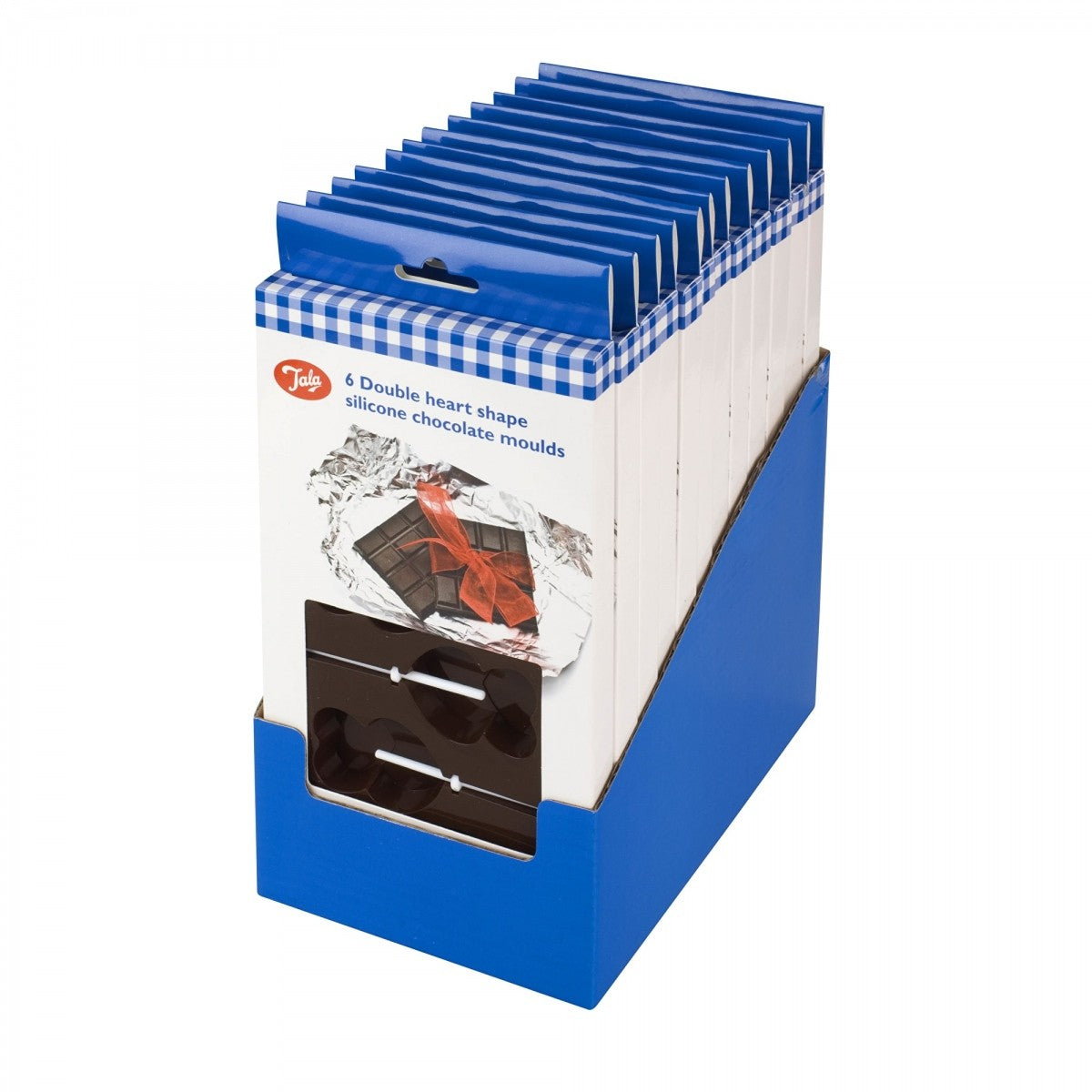 Image - Tala 6 Double Heart Shape Silicone Chocolate Moulds