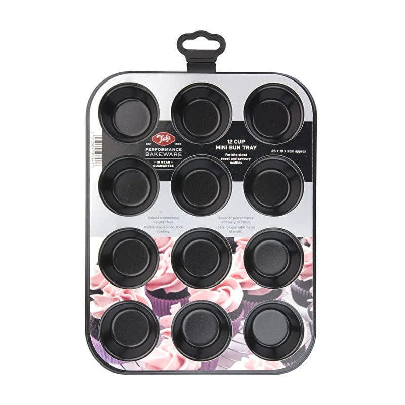 Image - Tala Performance 12 Cup Mini Bun Tin, Black