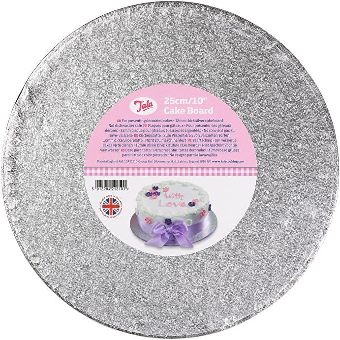 Image - Tala Round Silver Cake Drum, 25cm