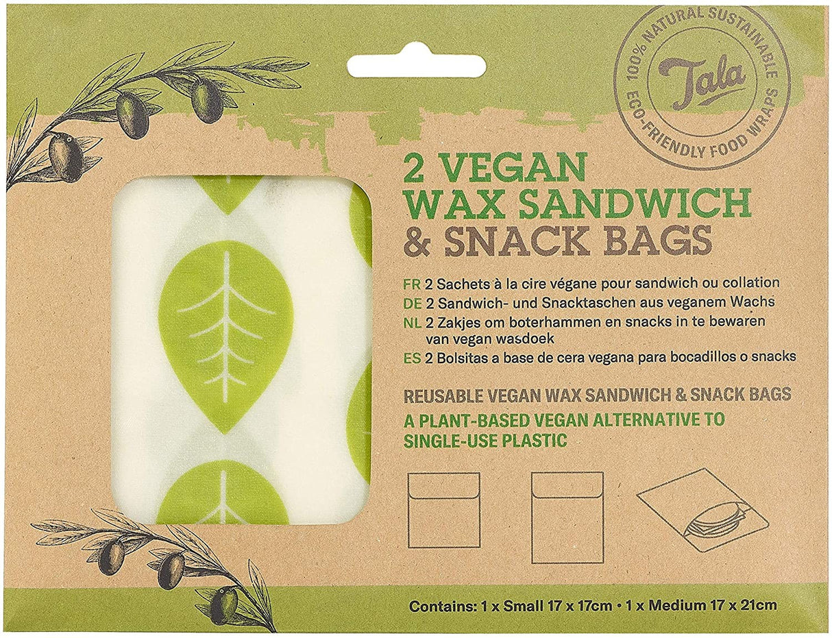 Image - Tala Vegan Wax Sandwich & Snack Bags, S and M, 2pcs