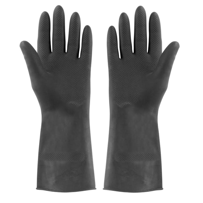 Image - Elliott Medium Extra Tough Rubber Gloves, Black