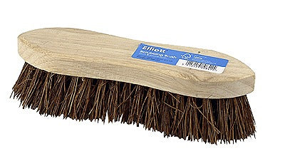 Image - Elliott Flat Stiff Wooden Scrubbing Brush, 20cm, Brown