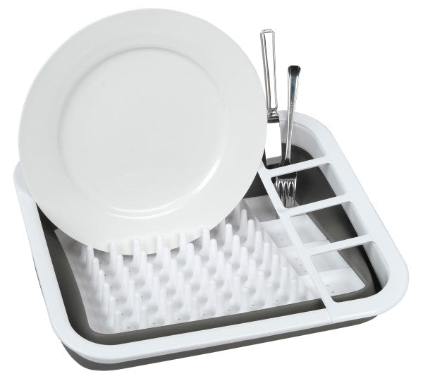 Image - Creative Kitchen Collapsible Dish Drainer Rack, White