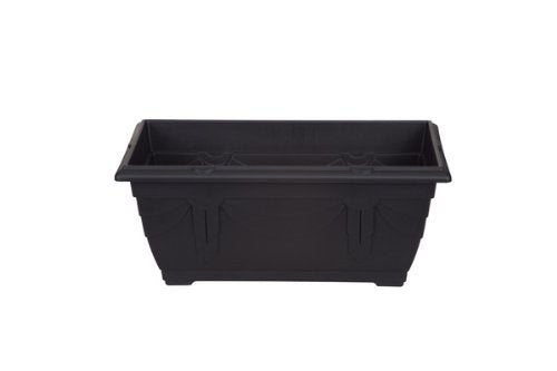 Image - Whitefurze Venetian Window Box, 40cm, Black