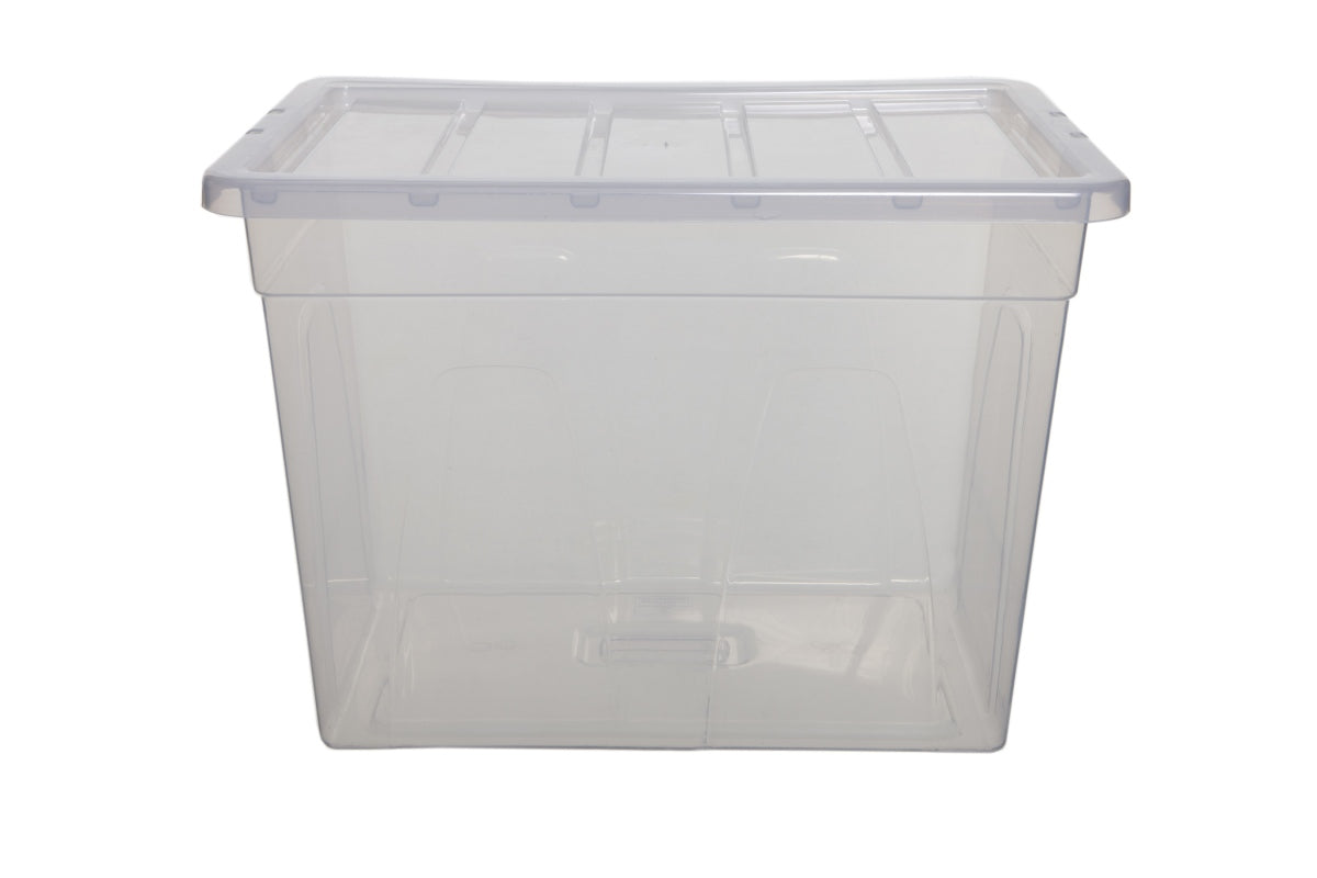 Image - Whitefurze Spacemaster Storage Box, 64L, Clear