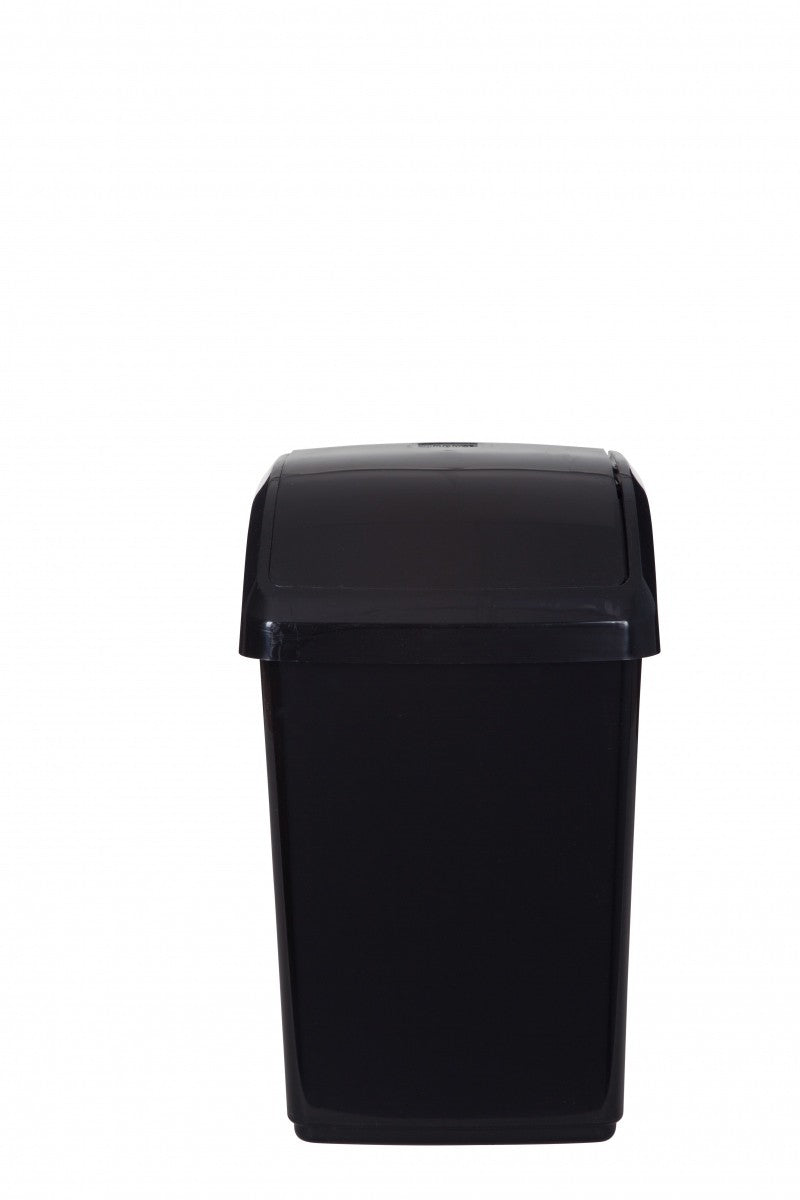 Image - Whitefurze Swing Bin, 10L, Black