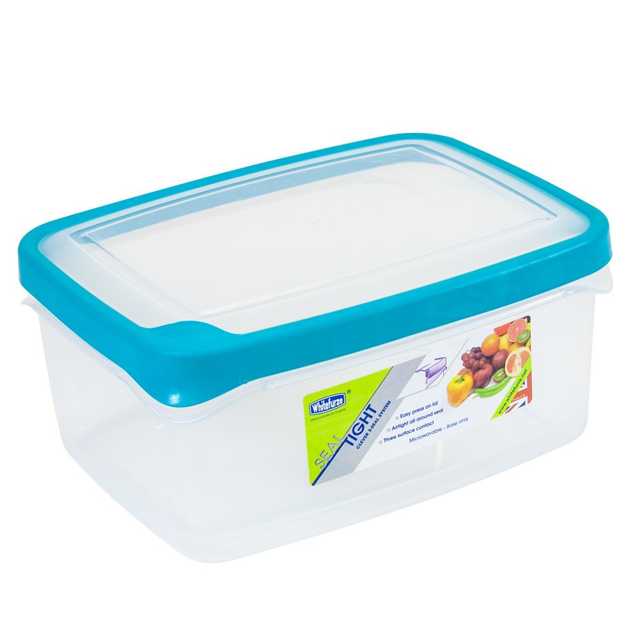 Image - Whitefurze Seal Tight Rectangular Food Container, 2L, Teal