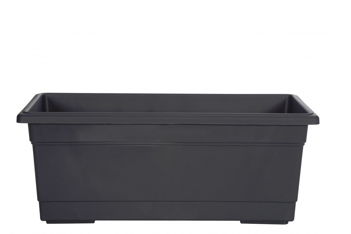 Image - Whitefurze Milano Round Planter, 60cm, Black