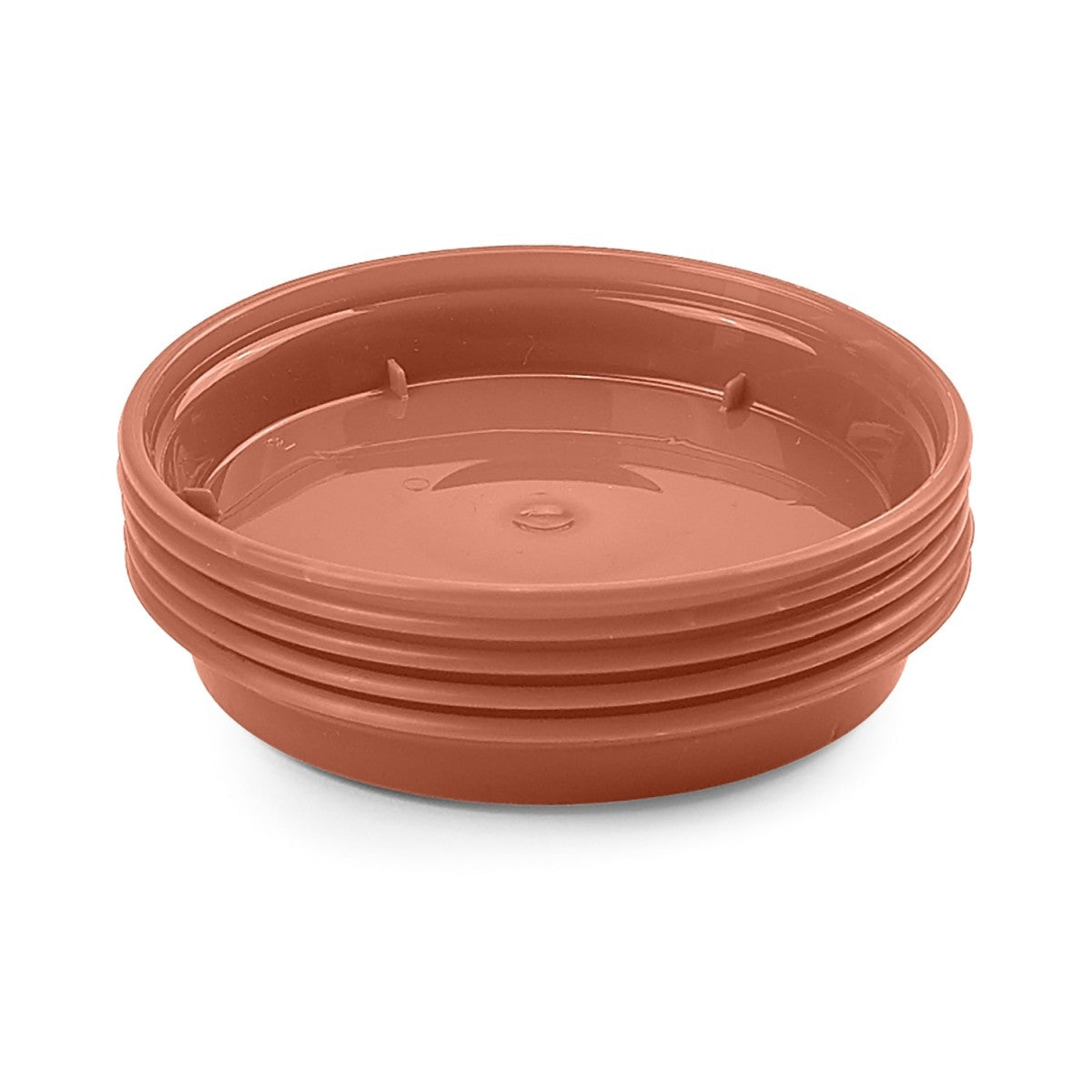 Image - Whitefurze Basic Garden Plant Pot Saucer, 14cm, Set of 5, Terracotta