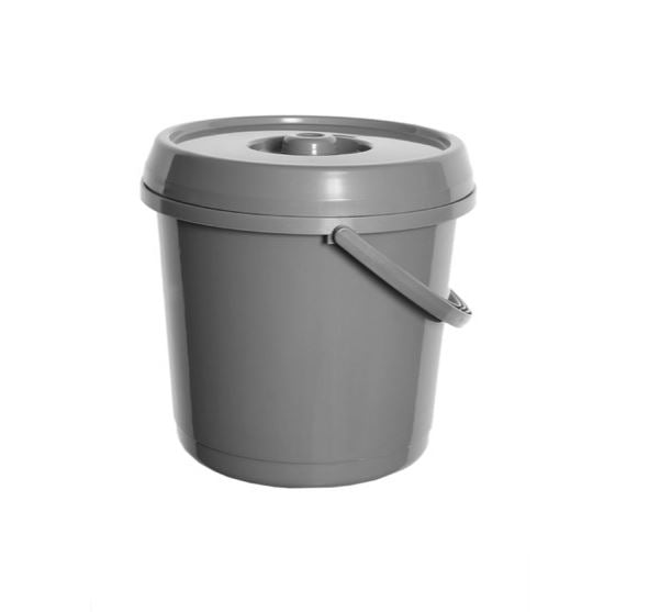 Image - Whitefurze 14L Bucket & Lid Silver