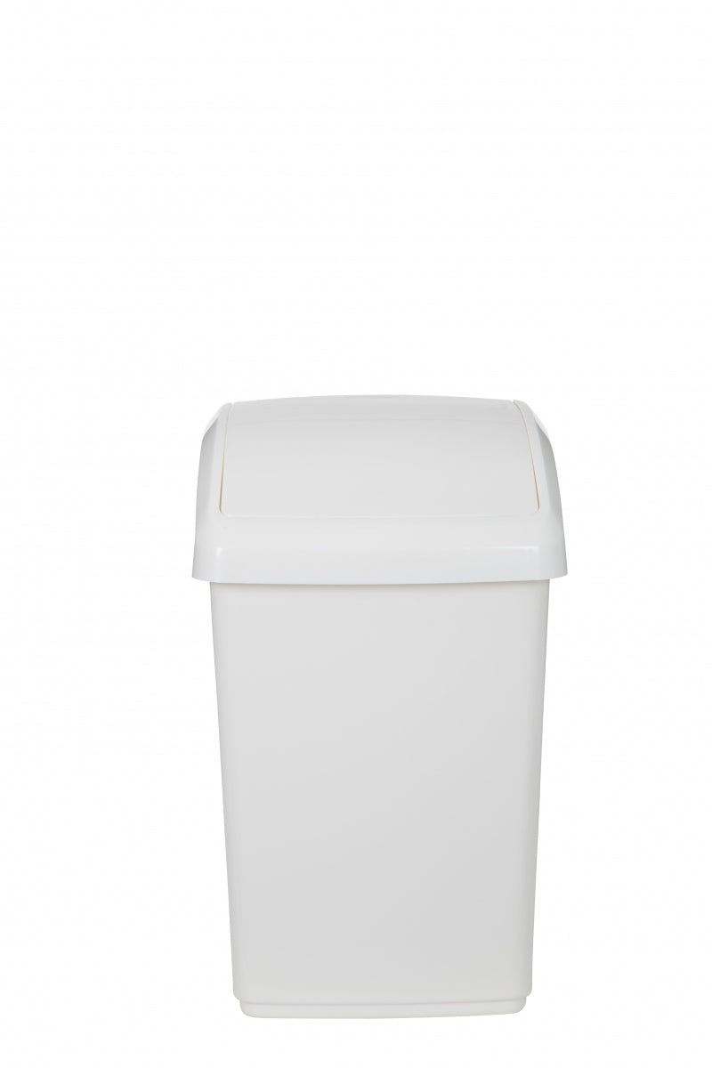 Image - Whitefurze Swing Bin, 10L, Cream