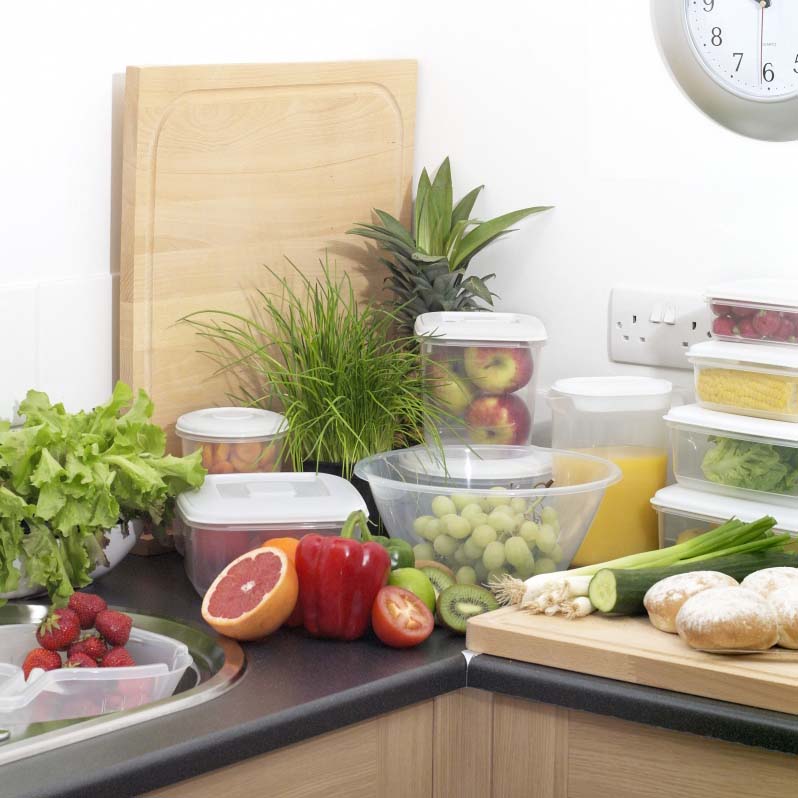 Image - Whitefurze Square Food Storage Box, 2.3L, Clear