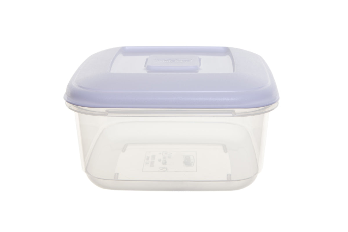 Image - Whitefurze Square Food Storage Box, 1.6L, Clear