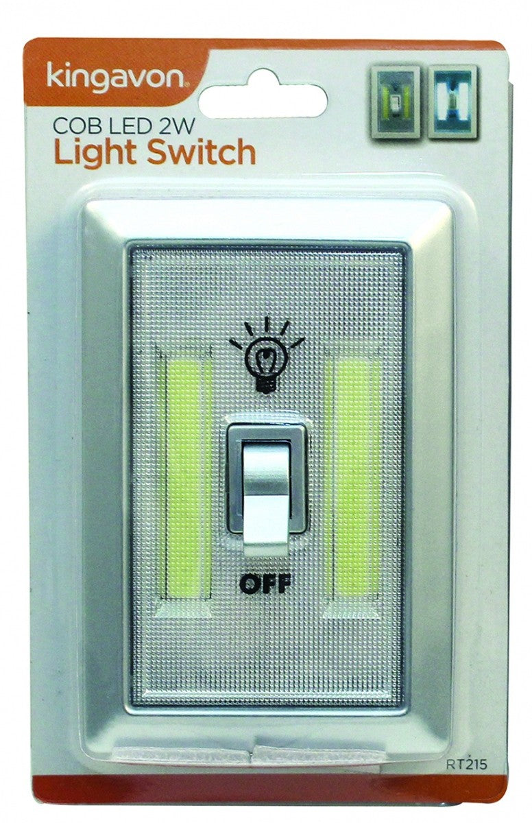 Image - COB LED 2W Light Switch , White and Silver