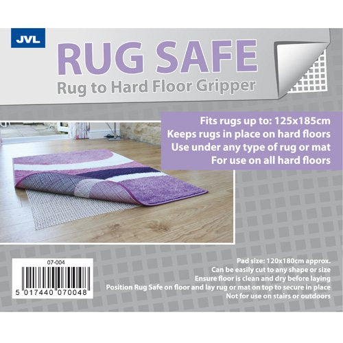 Image - JVL Rug Safe Rug to Hard Floor Gripper, 120x185cm