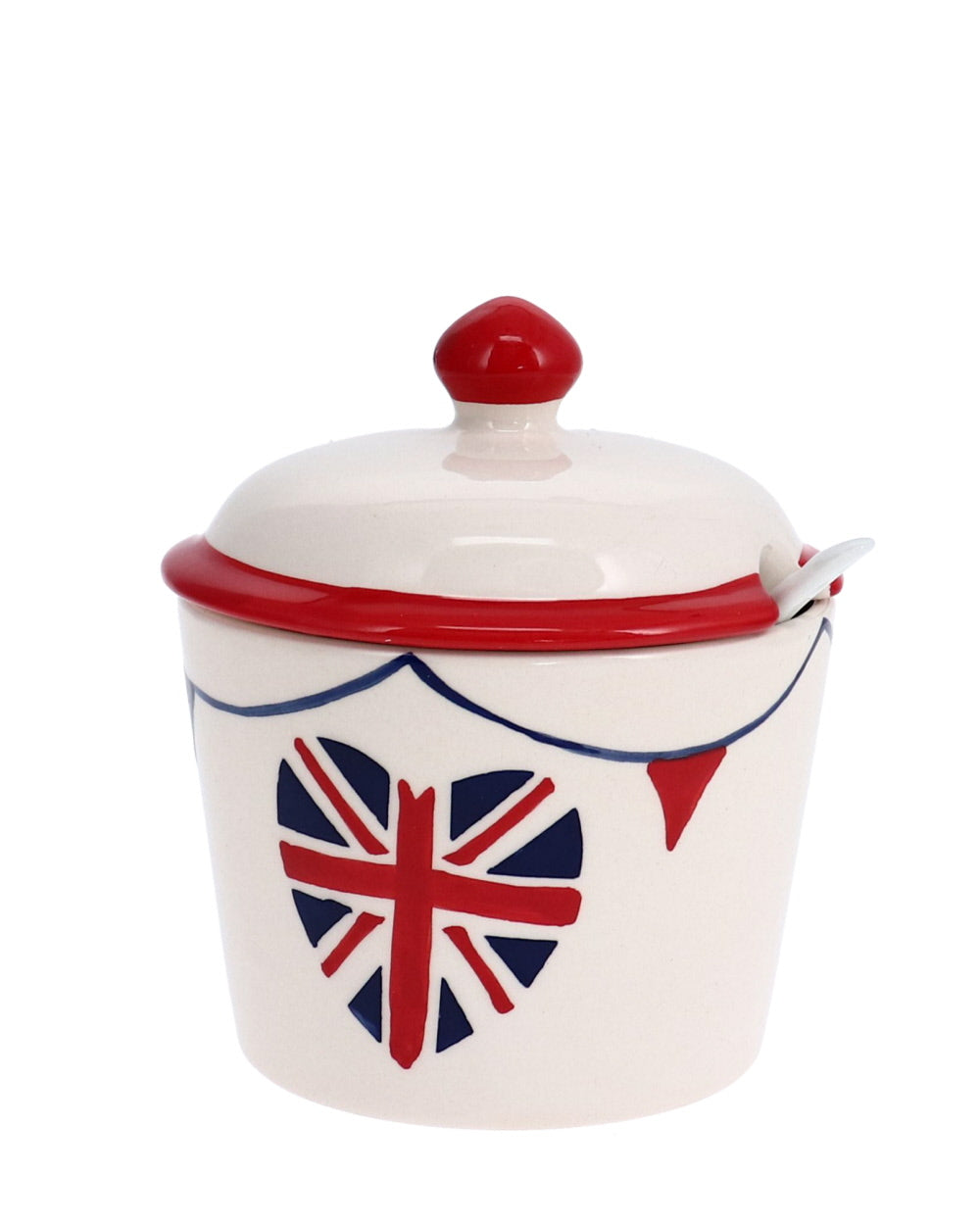 Image - Premier Housewares I Love UK Milk And Sugar Set, Cream and Red