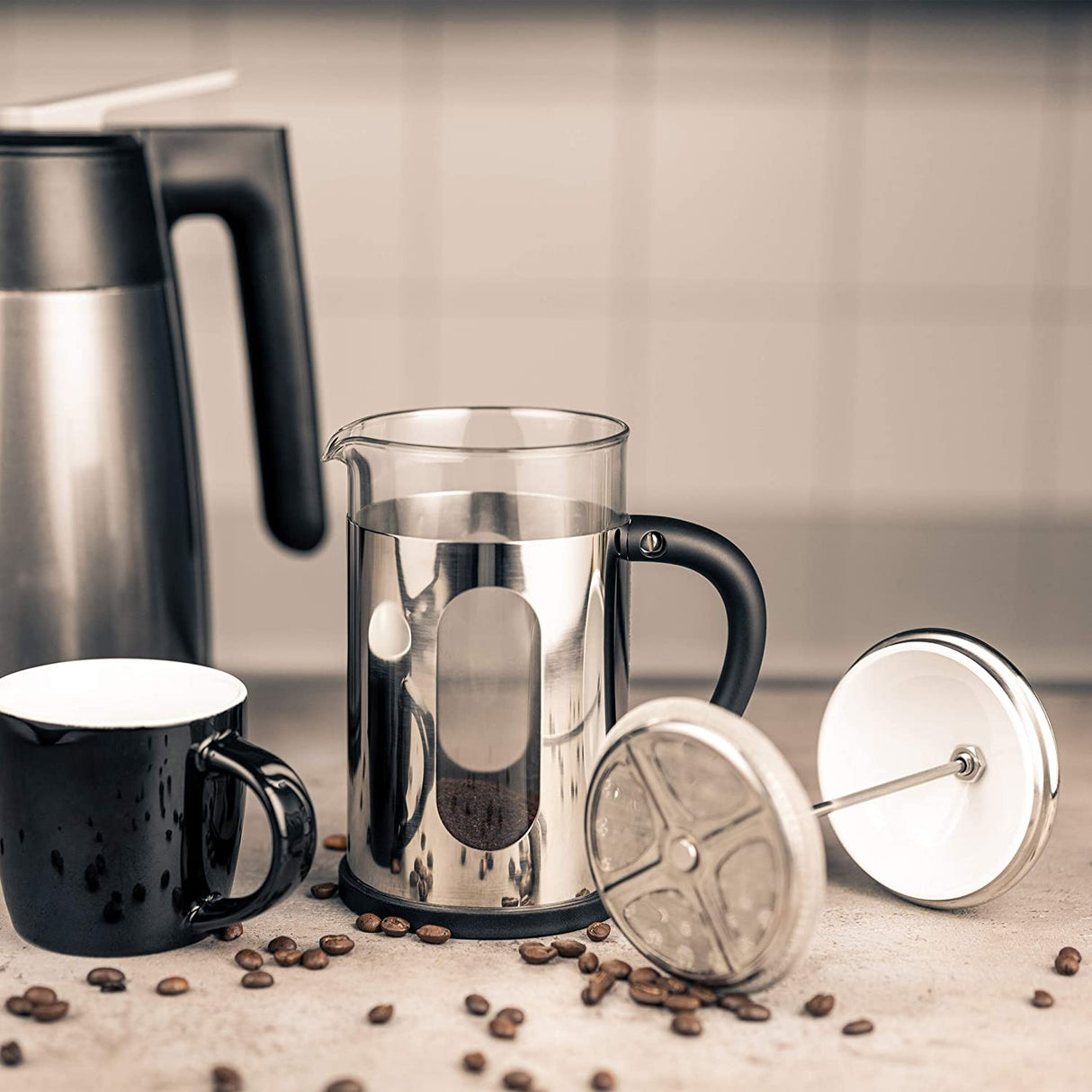 Image - Grunwerg 8-Cup Cafetiere, S/S Frame, Cafe Ole Desire