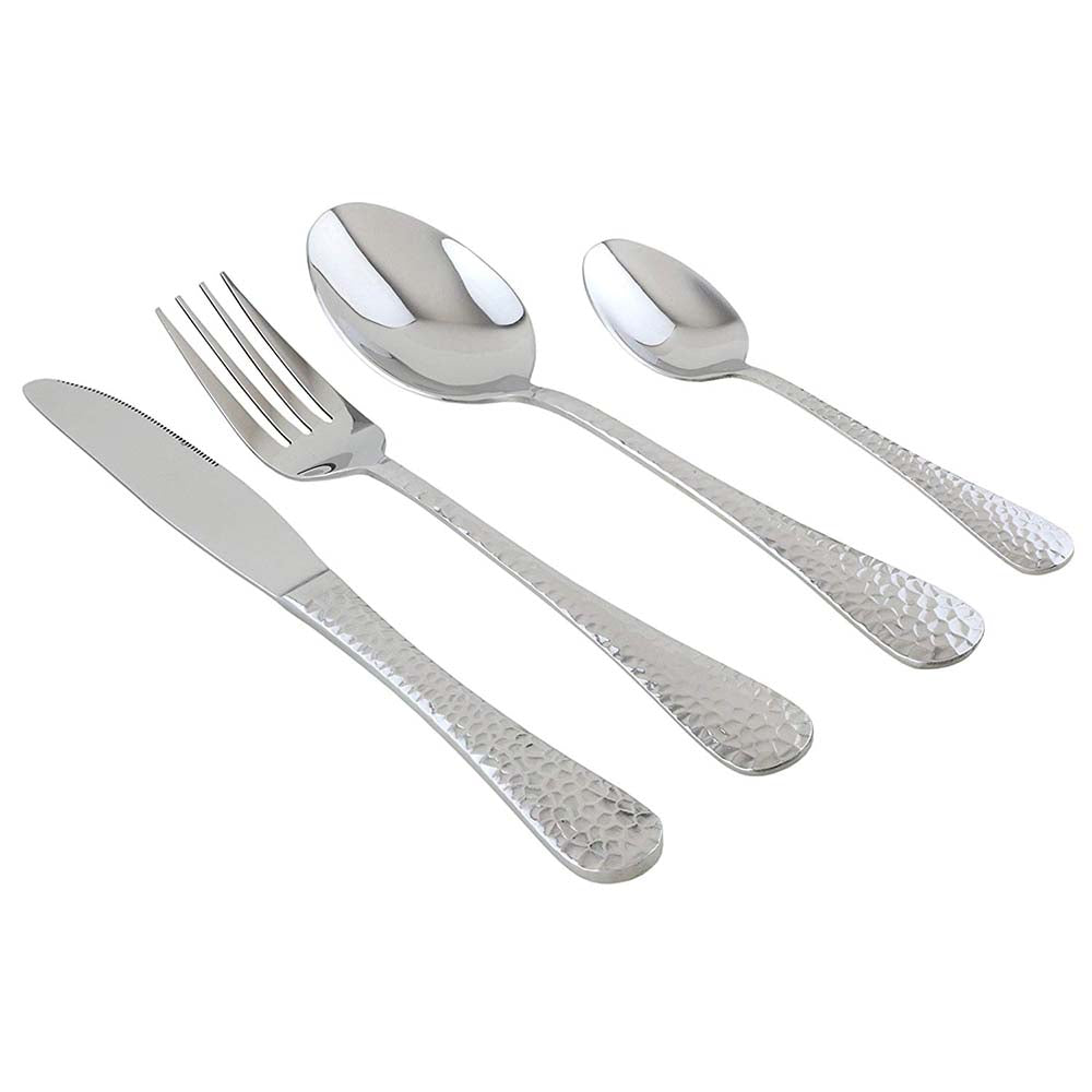 Image - Apollo Stainless Steel Martele Cutlery Set, 16pc