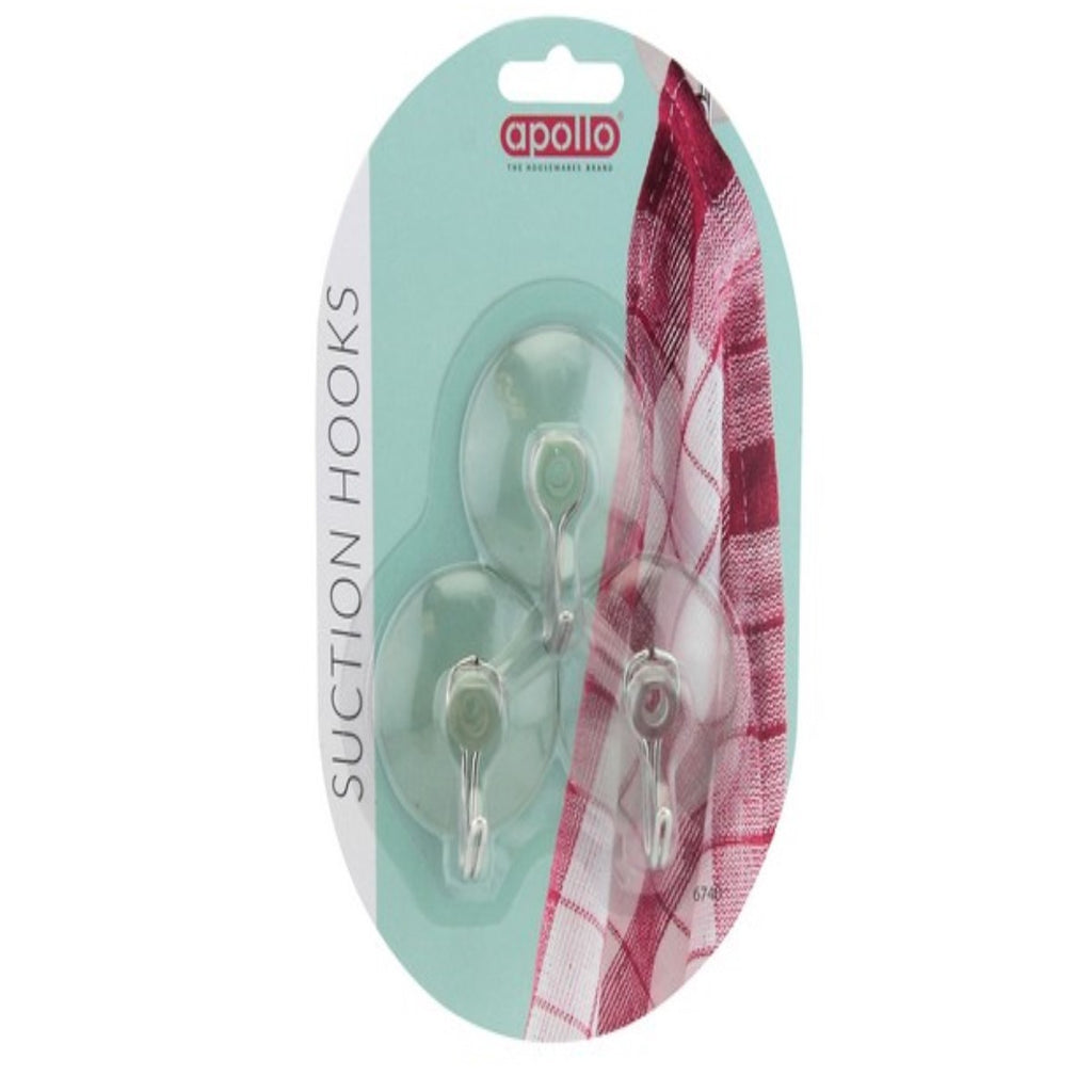 Image - Apollo Suction Hooks, Pack of 3, Transparent