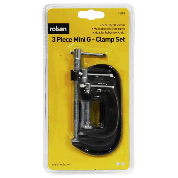 Image - Rolson® Mini G-Clamp Set, 3pcs