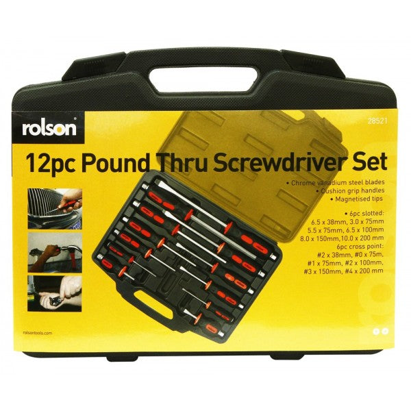 Image - Rolson Hex Shank Screwdriver 12 Piece Set