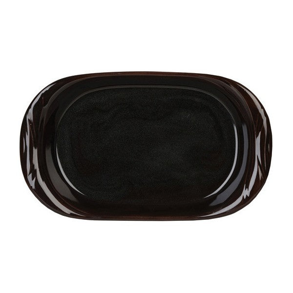 Image - Churchill Shallow Oval Dish, 25.5cm, Medium, Metallic Black