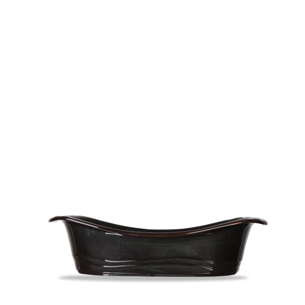 Image - Churchill Shallow Oval Dish, 27cm, Medium, Metallic Black