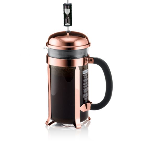 Image - Bodum CHAMBORD French Press Coffee Maker, 8 Cup, 1.0L, 34oz, Stainless Steel