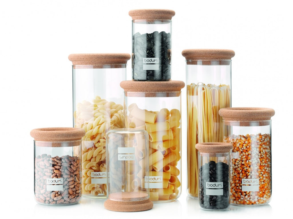 Image - Bodum, Yohki Storage jar with cork lid, 2.5 L, 85 oz, Clear