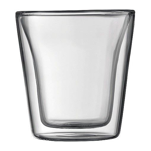 Image - Bodum CANTEEN Double Wall Glass, Small, 0.1 Litre, 3oz, Set of 2, Transparent
