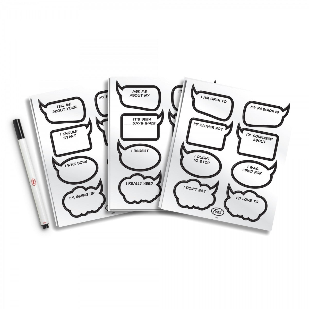 Image - Kitchen Craft Fred Chitchats Drink Markers, White