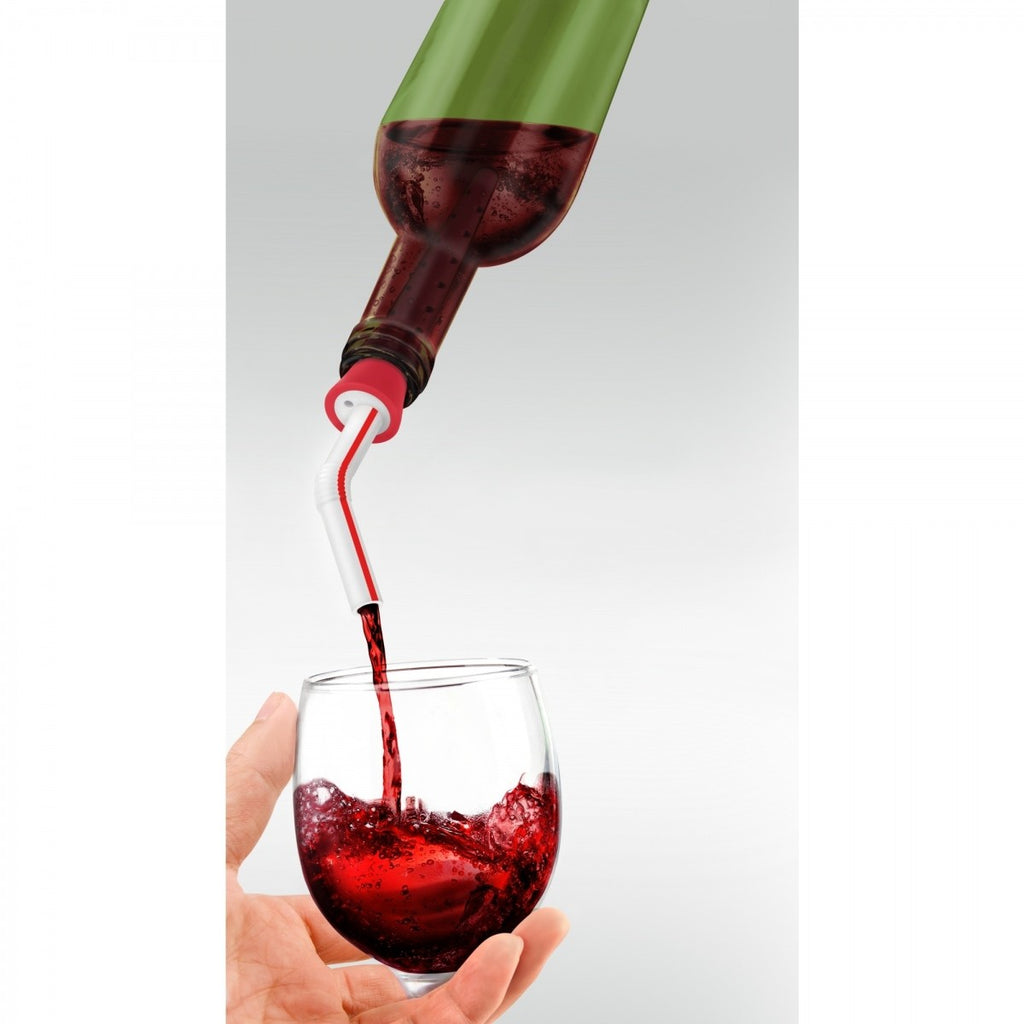 Image - Kitchen Craft Fred Bendy Straw-Shaped Wine Aerator, Red