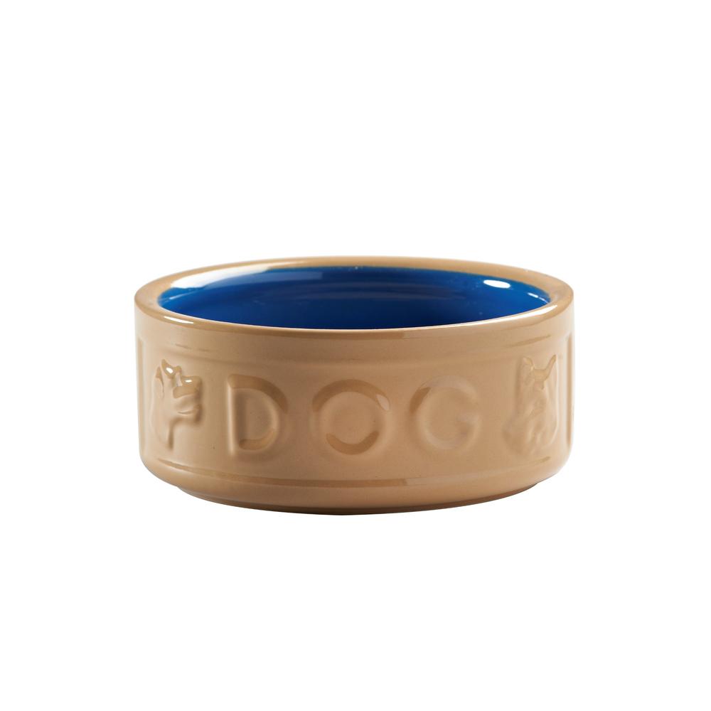 Image - Mason Cash Cane & Blue Lettered Dog Bowl 15cm