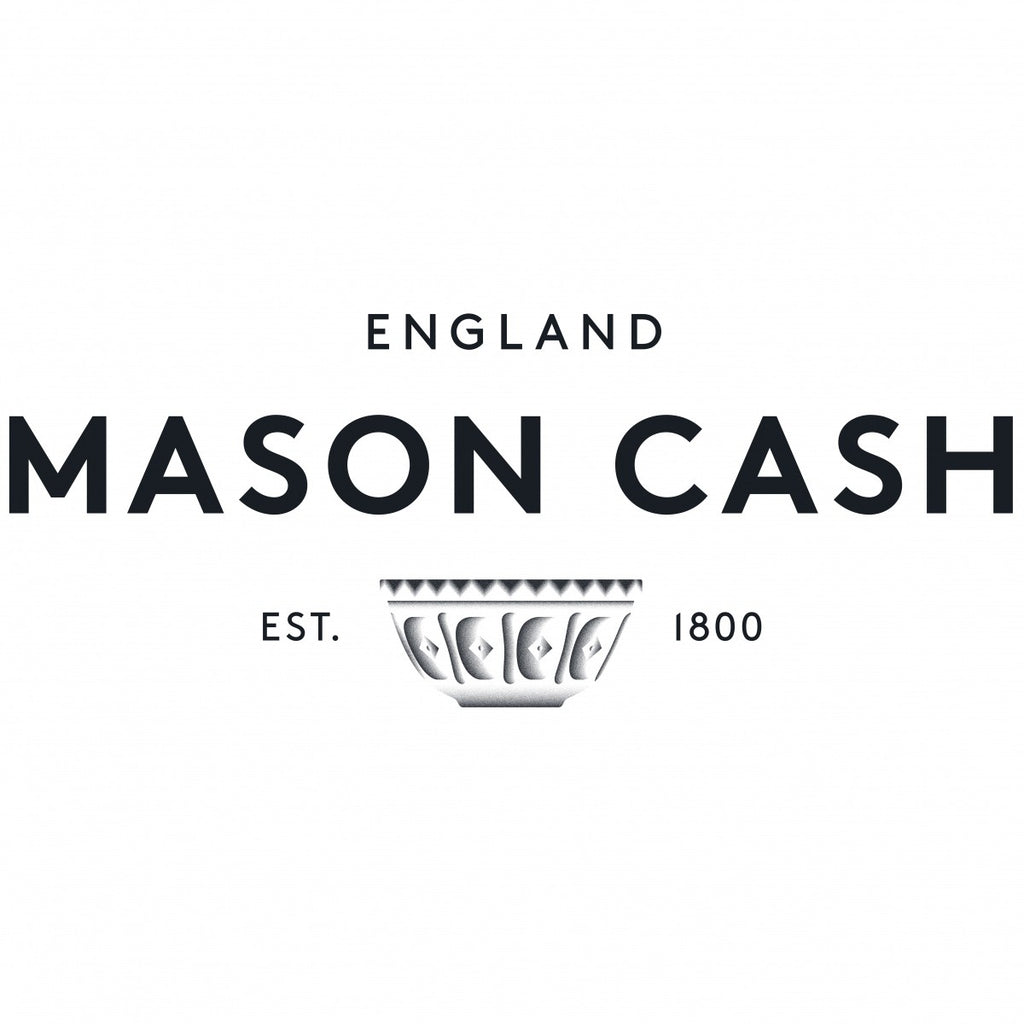 Mason Cash Lettered Dog Bowl, 18cm, Cane & Blue 