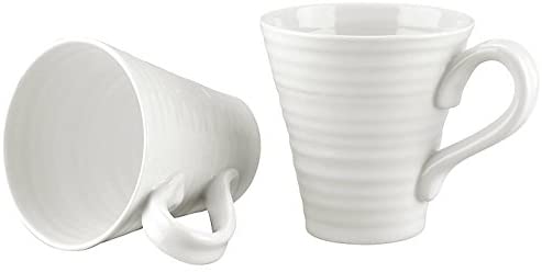Portmeirion Sophie Conran Porcelain Mugs, Set of 4, White