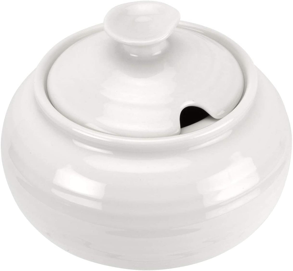 Portmeirion Sophie Conran Porcelain Covered Sugar Bowl, White
