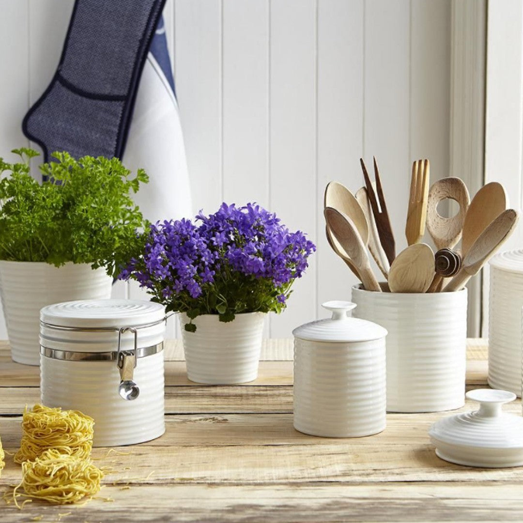 Portmeirion Sophie Conran Ceramic Large Storage Jar, 2.1 Litre, White