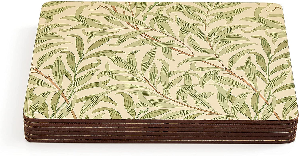 Image - Pimpernel Morris & Co. Willow Bough Green Placemats Set Of 6