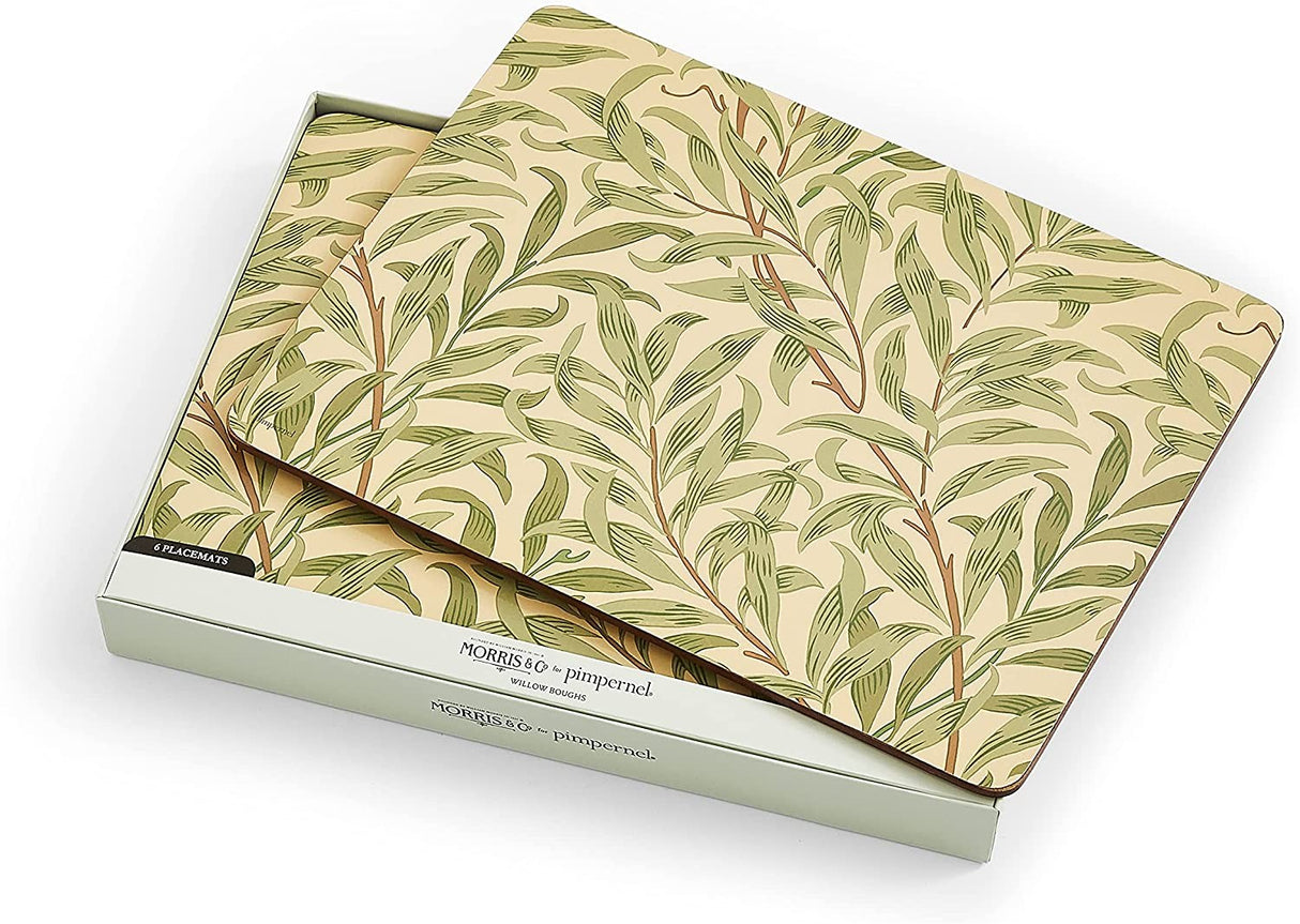 Image - Pimpernel Morris & Co. Willow Bough Green Placemats Set Of 6
